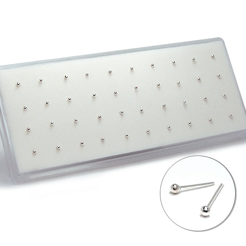 925 Silver Ball Top w/Straight End 22G-40pcs/pack Price
