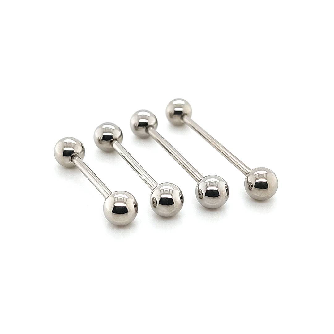 14G Barbell-5mm&6mm Ball-316L S. Steel