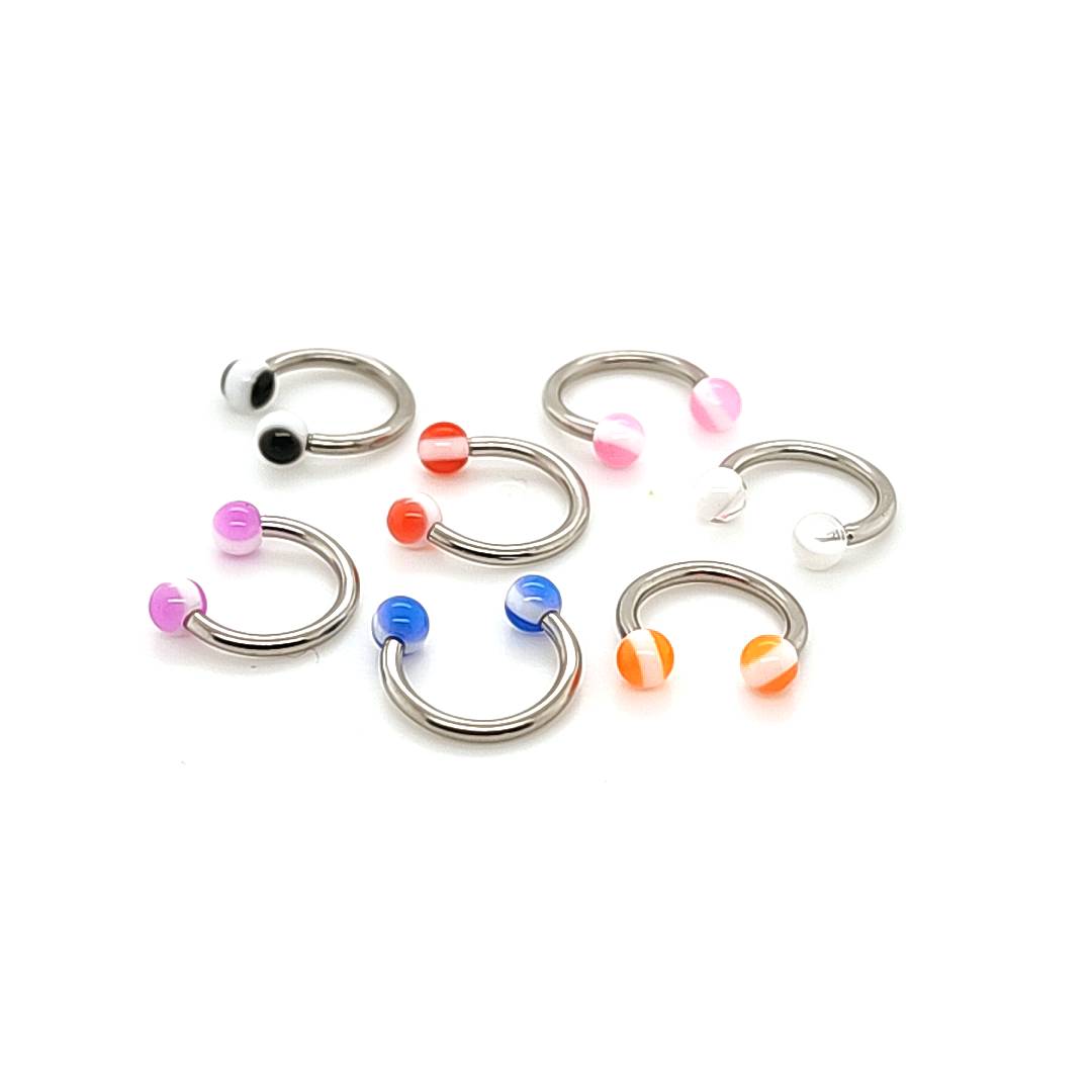 16G Acrylic CBB Horseshoe- Candy