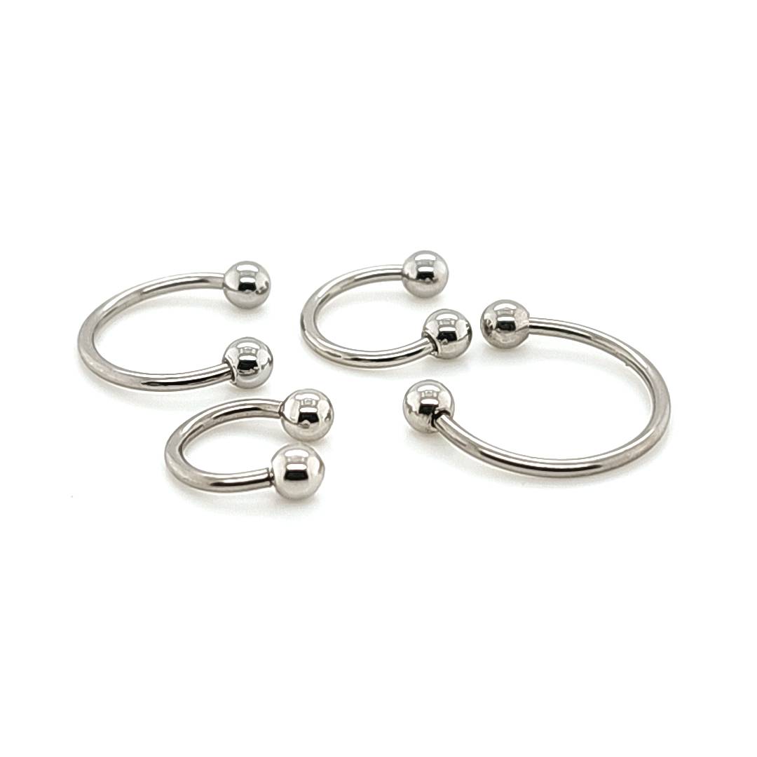 18G CBB Horseshoe, 3mm Ball-316L S. Steel