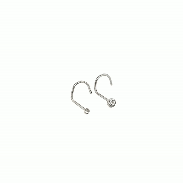20G/22G Nosescrew, Jeweled-Gold Steel