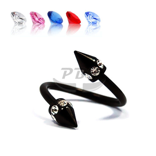 16G Twister, Multi Jeweled, Cone-Black Steel