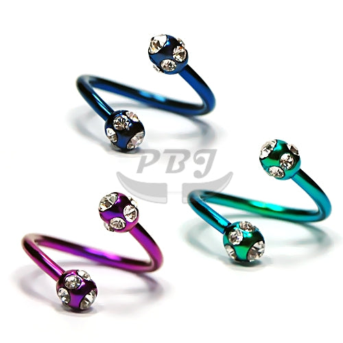 16G Twister, Multi Stone-Color Steel