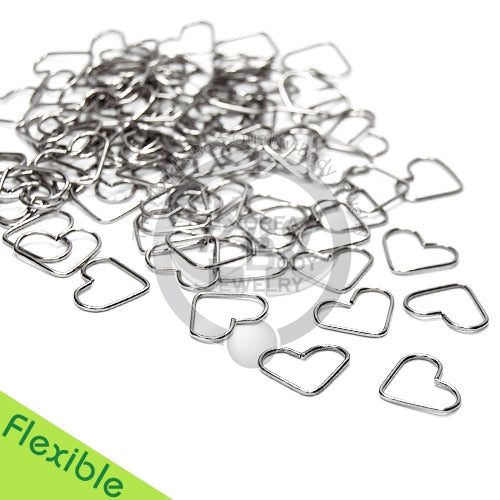 16G Heart Hoop, Flexible-316L S. Steel