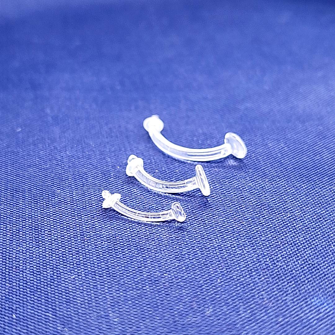 16G Acrylic Eyebrow-UV Retainer w/O-Ring