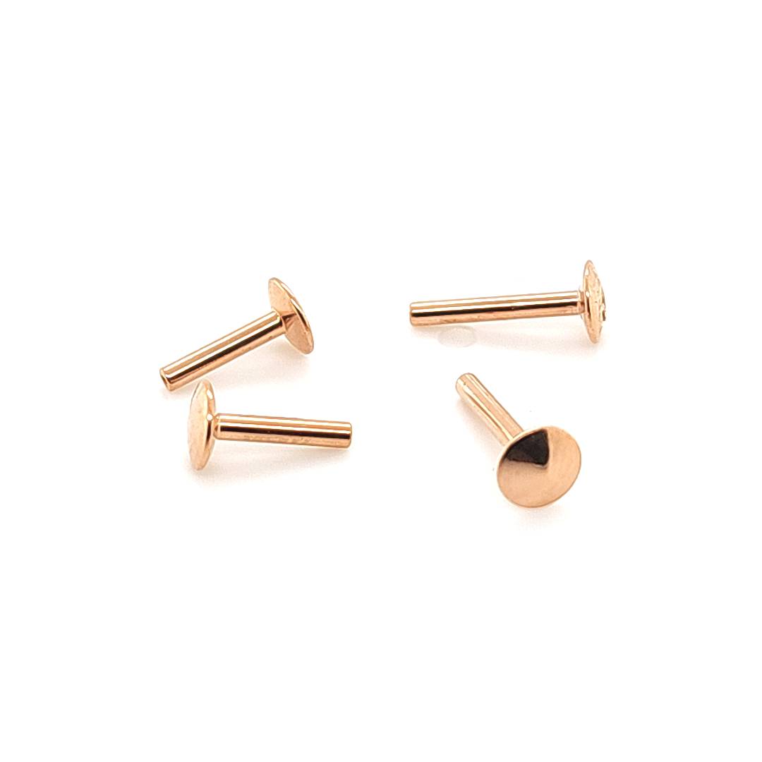 16gG Threadless Labret Post - Rose Gold Steel