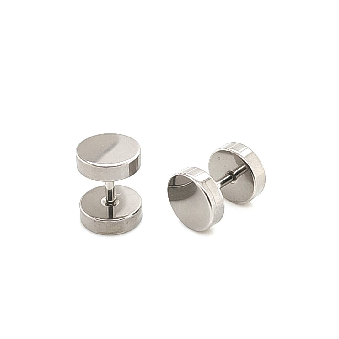 16G Flat Fake Barbell-316L S. Steel
