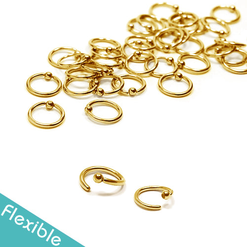 16G/14G BCR Ball Fixed, Flexible-Gold Steel