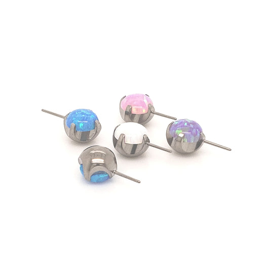 Opal-90° New Prong Set W/ Push Pin - 316L S. Steel