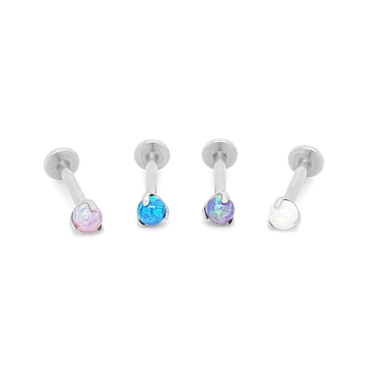 16G Opal Labret, Claw Set- 316L S. Steel