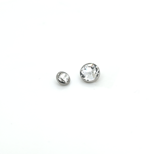 1.6mm(14G) Dermal Anchor Big Gem Top- 316L S. Steel