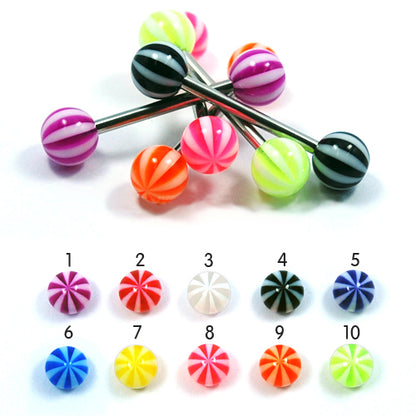 14G Acrylic Barbell-Beach Ball