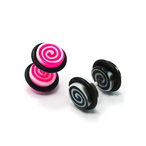 16G Acrylic Fake Barbell- Swirl