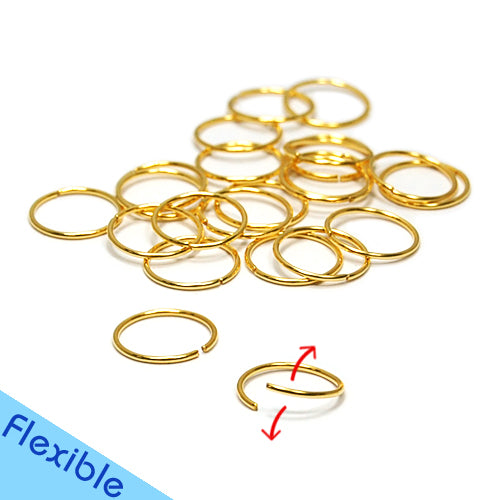 20G Gold/Rose Gold Flexible Hoop-Gold Steel
