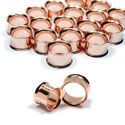 Rose Gold-Double Flared Plug-10G~1-1/8"