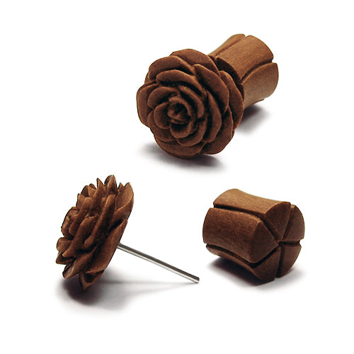 Wood Fake Barbell- Rose