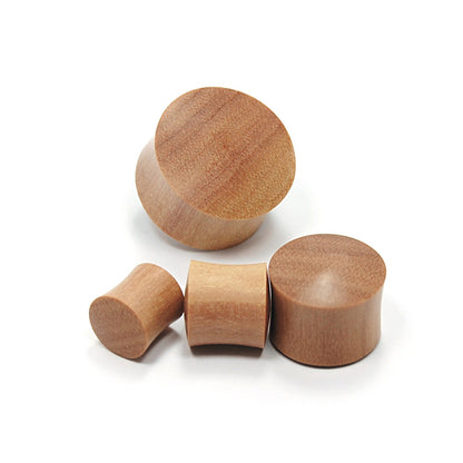 Wood Solid Plug- Lt. Brown