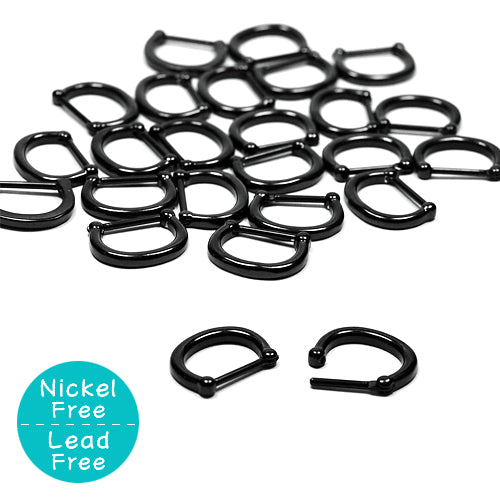 D Shape Septum Design - Black Steel