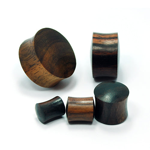 Wood Solid Black Plug