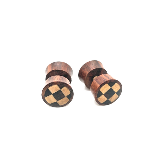 Wood Fake Barbell 10mm, Checker