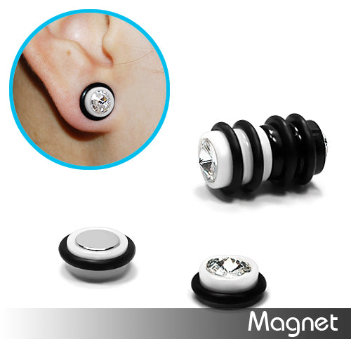 Magnetic Acrylic Fake Plug- Jeweled