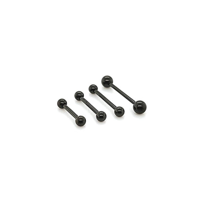 16G Short Barbell-Black Steel