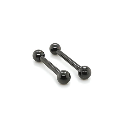 10G Barbell-Black Steel