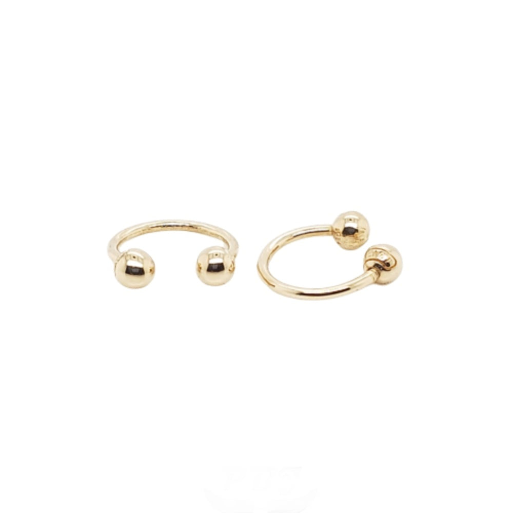 14K Gold- 16G CBB Horseshoe