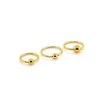 18G BCR Ball Fixed Flexible-Gold Steel & Rose Gold