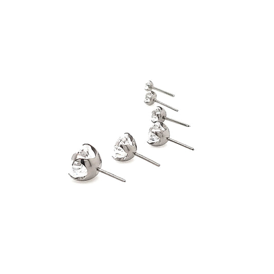 New Style Prong Set CZ - F136 Eli Titanium