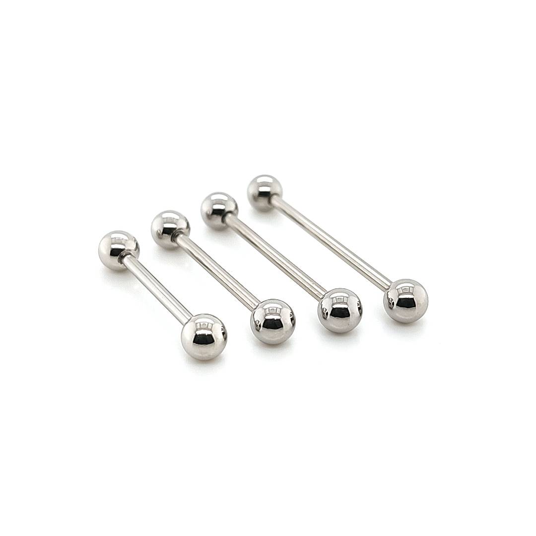 14G Barbell-5mm & 6mm Ball-316L S. Steel