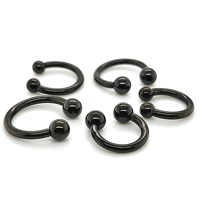 12G CBB Horseshoe, Ball-Black Steel