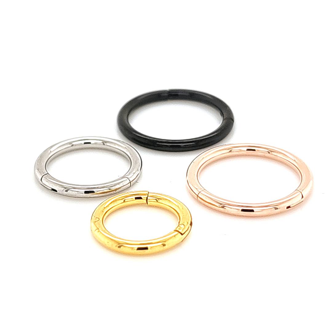 14G Hinged Segment Clicker- Gold Steel