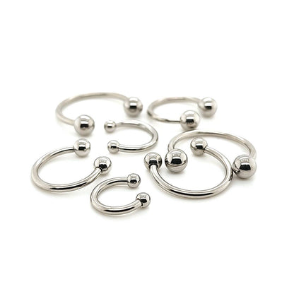 14G CBB Horseshoe, Ball-316L. S. Steel