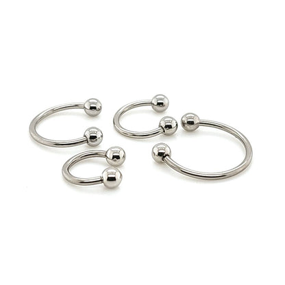 18G CBB Horseshoe, 3mm Ball-316L S. Steel