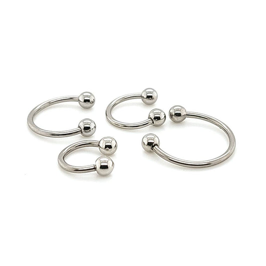 18G CBB Horseshoe, 3mm Ball-316L S. Steel