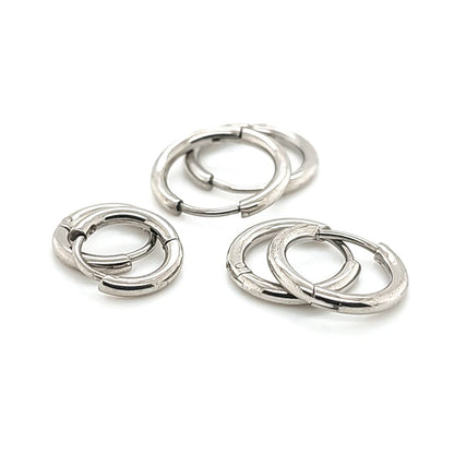 2.0mm Thin Round Hoop Earring- 316L S. Steel