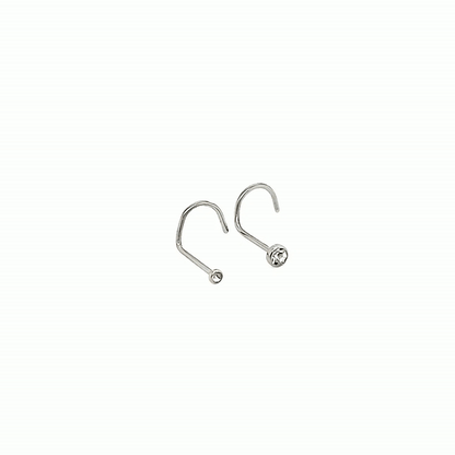 20G/22G Nosescrew, Jeweled-Gold Steel