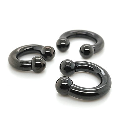 4G CBB Horseshoe, Ball-Black Steel