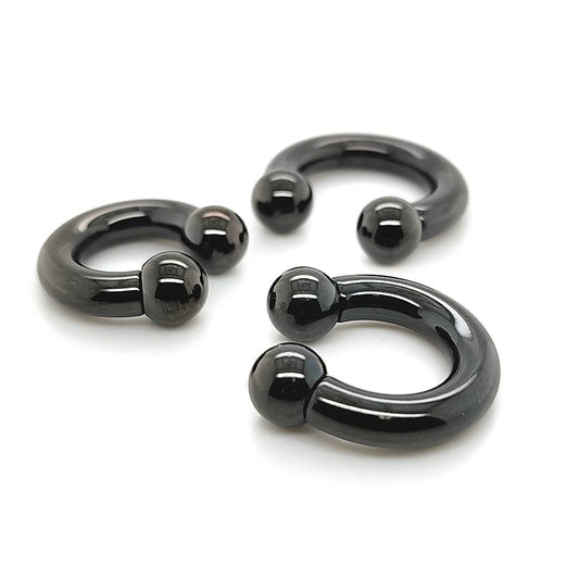 4G CBB Horseshoe, Ball-Black Steel