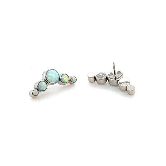 Opal Crescent Cluster W/ Push Pin -316L S. Steel