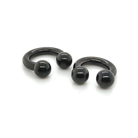 6G CBB Horseshoe, Ball-Black Steel