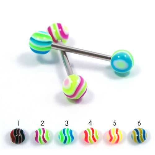 Acrylic Barbell- Wave