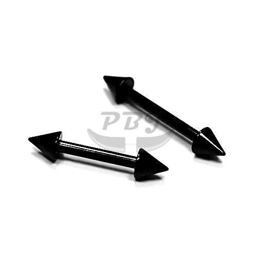 18G Micro Cone Barbell -Black Steel