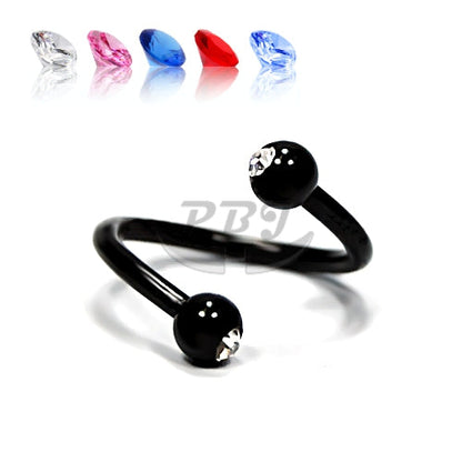 16G Twister, Jeweled -Black Steel
