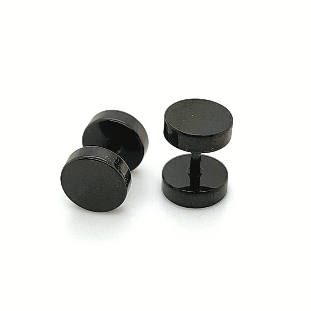 16G Flat Fake Barbell-Black Steel