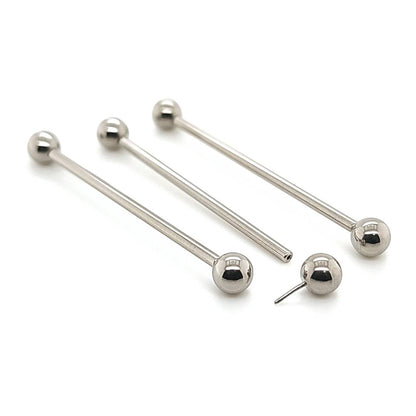 1.6mm(14G) Industrial Both Push Threadless Barbell - 316L S. Steel