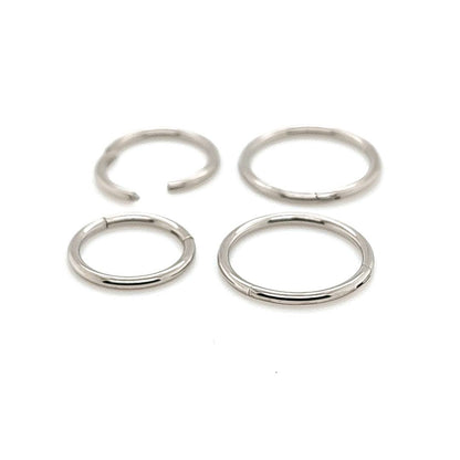 1.0mm(18G) Hinged Segment Hoop - F136 Titanium