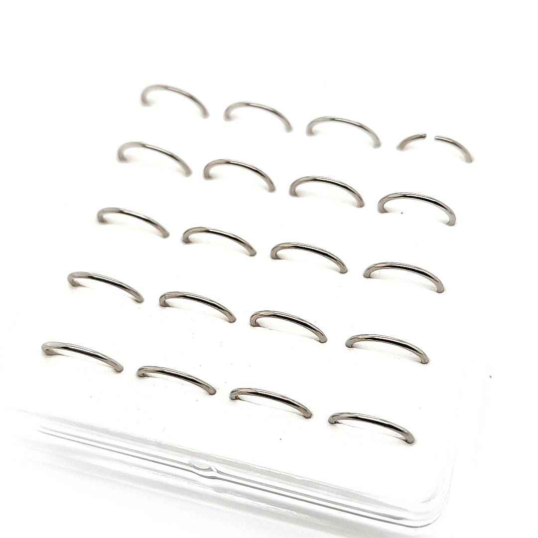 20G Plain Flexible Nose Hoop - F136 Titanium