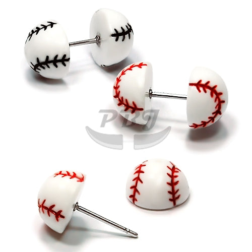 16G Acrylic Fake Barbell- Baseball Dome